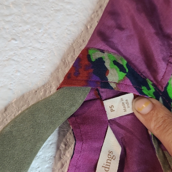 Soft Surroundings purple floral button down blouse petite small - Picture 8 of 10